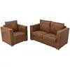 vidaXL Ensemble de canapés 2 pcs Cuir daim synthétique