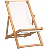 vidaXL Chaise de terrasse Teck 56x105x96 cm Couleur crème