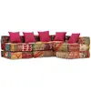 vidaXL Pouf modulaire à 4 places Patchwork Tissu