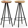 vidaXL Tabourets de bar lot de 2 bois massif de récupération