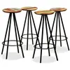 vidaXL Tabourets de bar lot de 4 bois massif de récupération
