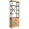 vidaXL Buffet avec étagères en bois de manguier massif 65x30x180 cm