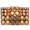 vidaXL Ensemble de boules de Noël 100 pcs 3/4/6 cm Rose/Doré