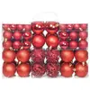 vidaXL Ensemble de boules de Noël 100 pcs 3/4/6 cm Rouge