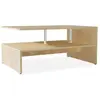 vidaXL Table basse en aggloméré 90 x 59 x 42 cm Chêne
