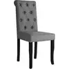 vidaXL Chaises à manger lot de 2 gris foncé tissu