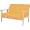 vidaXL Ensemble de canapé 2 pcs Tissu jaune