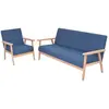 vidaXL Ensemble de canapé 2 pcs Tissu bleu