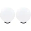 vidaXL Lampe à LED sous forme de boule 2 pcs Sphérique 30 cm PMMA