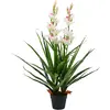vidaXL Plante artificielle Orchidée Cymbidium avec pot 100 cm Vert
