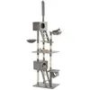 vidaXL Arbre à chat avec griffoirs en sisal 230-260 cm Gris