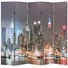 vidaXL Cloison de séparation pliable 200x170 cm New York la nuit