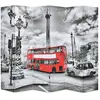 vidaXL Cloison de séparation 228 x 170 cm Bus londonien Noir et blanc