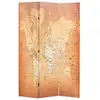 vidaXL Cloison de séparation pliable 120 x 170 cm Carte du monde Jaune