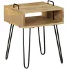 vidaXL Table de chevet Bois de manguier massif 40 x 34 x 47 cm