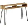 vidaXL Table console Bois de manguier massif 115 x 35 x 76 cm