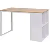 vidaXL Table d'écriture 120 x 60 x 75 cm Chêne et blanc