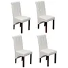 vidaXL Chaises à manger lot de 4 blanc similicuir