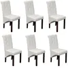 vidaXL Chaises à manger lot de 6 blanc similicuir