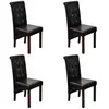 vidaXL Chaises à manger lot de 4 marron similicuir