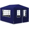 VIDAXL Tonnelle Jardin Tente Réception Chapiteau Bleu 3x4 m Terrasse Pavillon
