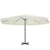 vidaXL Parasol blanc aluminium 500 cm
