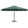 vidaXL Parasol vert aluminium 500 cm