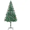 vidaXL Arbre de Noël artificiel avec pommes de pin 180 cm