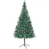 vidaXL Arbre de Noël artificiel avec pommes de pin 210 cm