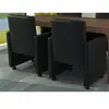 vidaXL Chaises à manger lot de 2 noir similicuir
