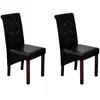 vidaXL Chaises à manger lot de 2 noir similicuir