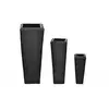 vidaXL Lits surélevés de jardin 3 pcs Résine tressée Noir