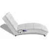 vidaXL Chaise longue de massage Blanc Similicuir