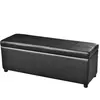vidaXL Banc long de rangement Bois Noir