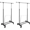 vidaXL Porte-manteaux réglables 2 pcs 1 rail d'accrochage