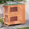 vidaXL Clapier d'extérieur Enclos pour petits animaux 4 portes Bois