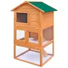 vidaXL Clapier d'extérieur Enclos pour petits animaux 3 niveaux Bois
