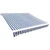 vidaXL Toit d'auvent Toile Bleu et blanc 6x3 m (Cadre non inclus)
