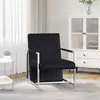 vidaXL Fauteuil avec pieds chromés Noir Similicuir