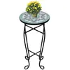 vidaXL Table d'appoint Mosaïque Vert et blanc
