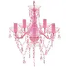 vidaXL Lustre avec 5 ampoules Crystal rose
