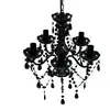 vidaXL Lustre avec 5 ampoules Crystal noir