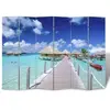 vidaXL Cloison de séparation pliable 217x170 cm Plage