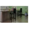 vidaXL Tabourets de bar lot de 4 noir similicuir