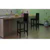 vidaXL Tabourets de bar lot de 6 noir similicuir