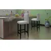 vidaXL Tabourets de bar lot de 6 blanc similicuir
