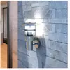 vidaXL Lampe murale LED de patio Acier inoxydable