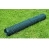 vidaXL Grillage à poule avec revêtement en PVC 25x1 m vert