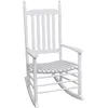vidaXL Chaise à bascule avec siège incurvé Blanc Bois
