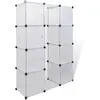 vidaXL Vidaxl Armoire Modulaire 9 Compartiments Blanc 37 X 115 X 150 Cm